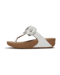 Lulu Flower Toe-Post Sandals Urban White