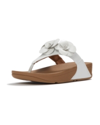 Lulu Flower Toe-Post Sandals Urban White
