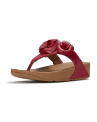 Lulu Flower Toe-Post Sandals Burnt Berry