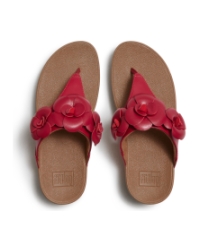 Lulu Flower Toe-Post Sandals Burnt Berry