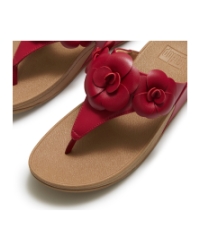 Lulu Flower Toe-Post Sandals Burnt Berry