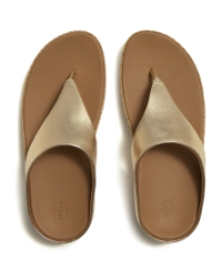 Lulu Lux Graphic-Weave Leather Toe-Post Sandals Platino