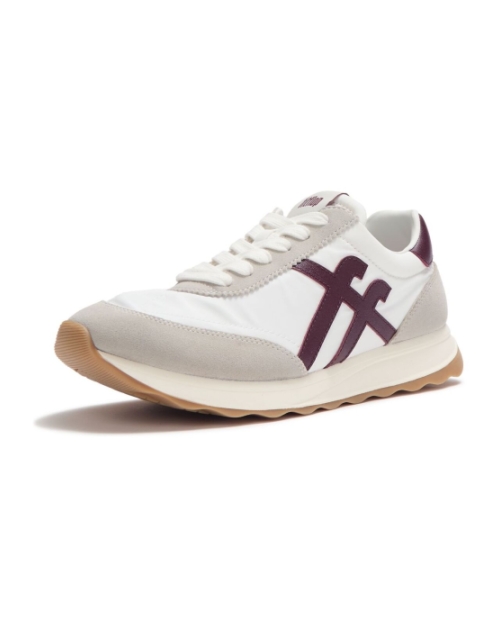Retro-Q FF Fabric/Suede Trainers Urban White/Dark Merlot