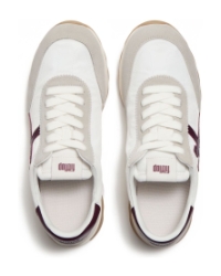 Retro-Q FF Fabric/Suede Trainers Urban White/Dark Merlot