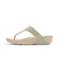 Lulu Shimmerglitz Toe-Post Sandals Platino