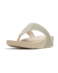 Lulu Shimmerglitz Toe-Post Sandals Platino