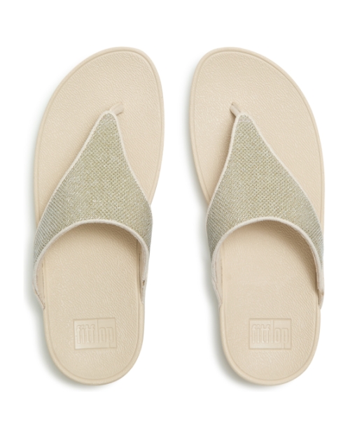 Lulu Shimmerglitz Toe-Post Sandals Platino