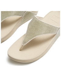 Lulu Shimmerglitz Toe-Post Sandals Platino