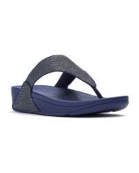 Lulu Shimmerglitz Toe-Post Sandals Nightfall Blue