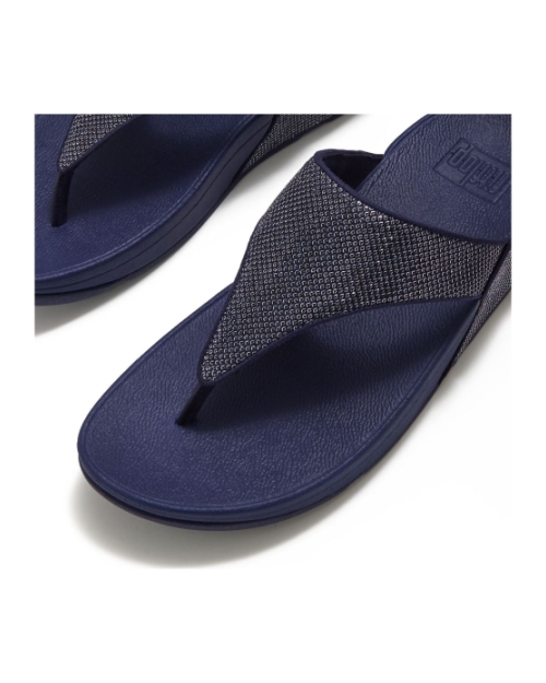 Lulu Shimmerglitz Toe-Post Sandals Nightfall Blue