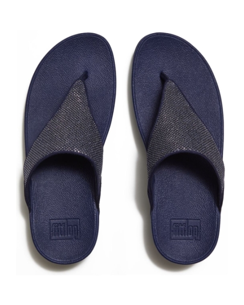 Lulu Shimmerglitz Toe-Post Sandals Nightfall Blue
