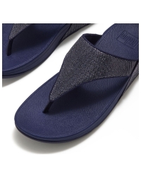 Lulu Shimmerglitz Toe-Post Sandals Nightfall Blue