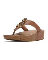Lulu Ultra-Jewel Toe-Post Sandals Deep Tan