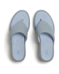 Platfforms Denim Wedge Toe-Post Sandals Light Denim