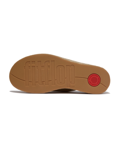 Platfforms Espadrille Leather Wedge Cross Slides Platino