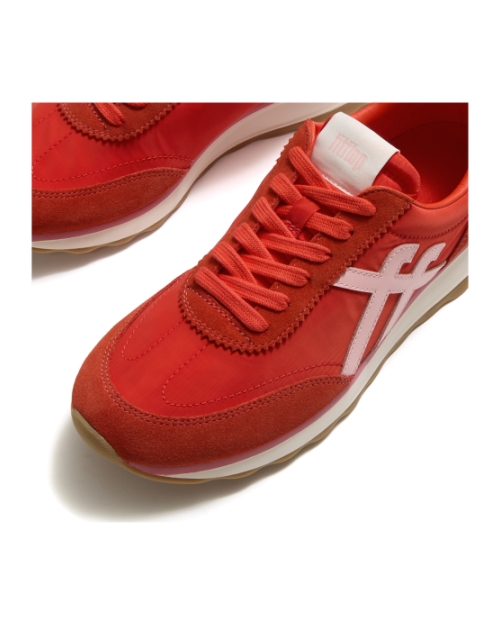 Retro-Q FF Fabric/Suede Sneakers Cherry Tomato/Warm Pink