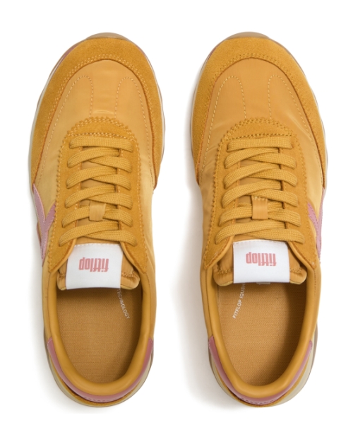 Retro-Q FF Fabric/Suede Sneakers Turmeric/Desert Blush