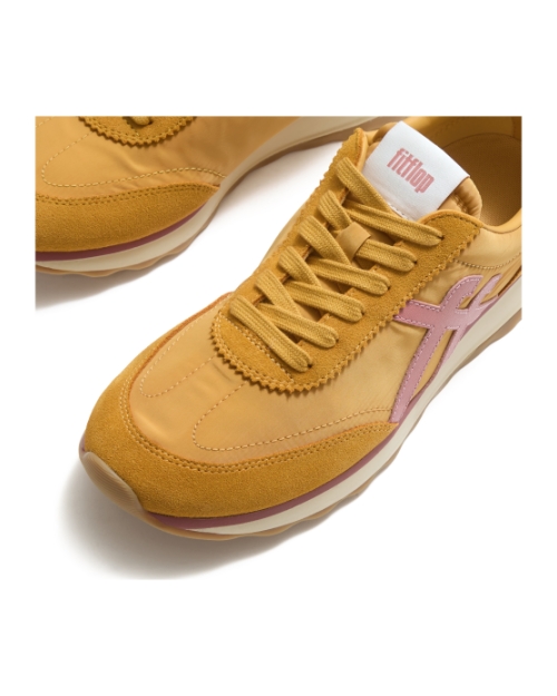 Retro-Q FF Fabric/Suede Sneakers Turmeric/Desert Blush