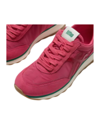 Retro-Q FF Fabric/Suede Sneakers Berry Rose/Marine Green