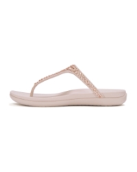 Solay Mixed-Crystal Toe-Post Sandals Nude Rose