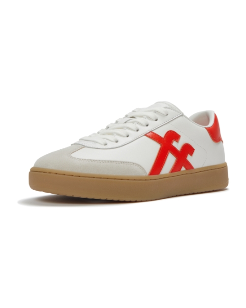 The Dash T-Toe Leather Sneakers Urban White/Cherry Tomato