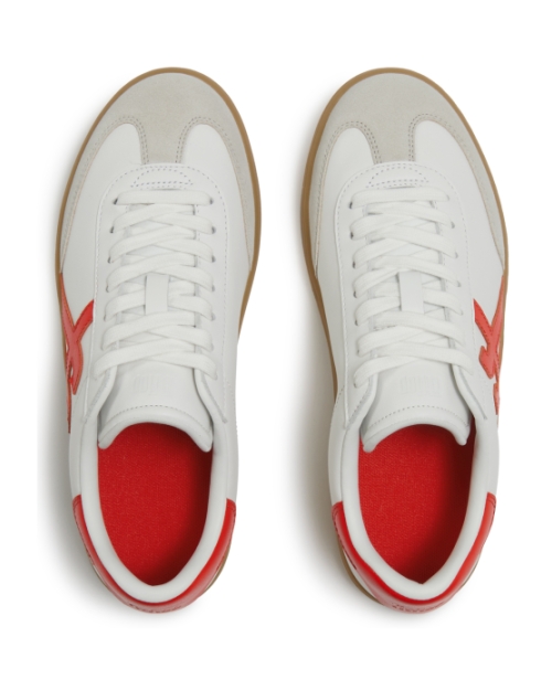 The Dash T-Toe Leather Sneakers Urban White/Cherry Tomato