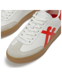 The Dash T-Toe Leather Sneakers Urban White/Cherry Tomato