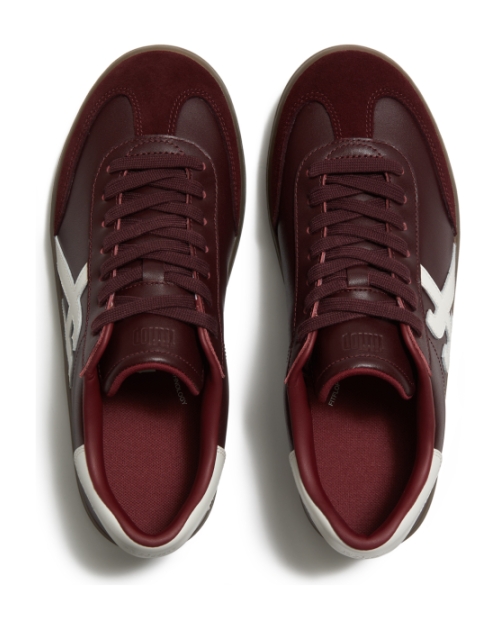 The Dash T-Toe Leather Sneakers Dark Merlot/Urban White