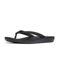Iqushion Mens Textured-Strap Flip-Flops All Black