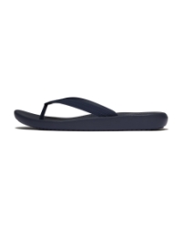 Iqushion Mens Textured-Strap Flip-Flops Midnight Navy