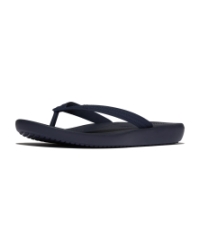 Iqushion Mens Textured-Strap Flip-Flops Midnight Navy