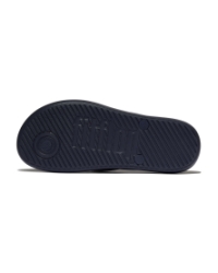Iqushion Mens Textured-Strap Flip-Flops Midnight Navy
