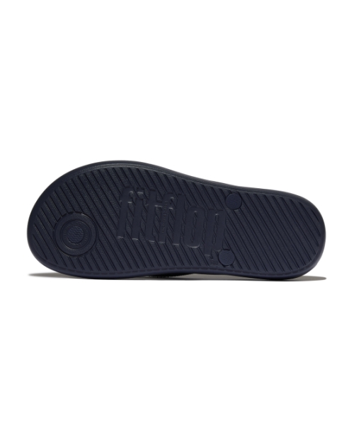 Iqushion Mens Textured-Strap Flip-Flops Midnight Navy