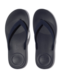 Iqushion Mens Textured-Strap Flip-Flops Midnight Navy