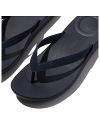 Iqushion Mens Textured-Strap Flip-Flops Midnight Navy