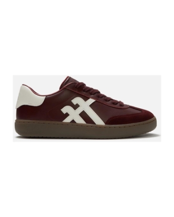 FitFlop The Dash FF Mens Suede Leather T-Toe Trainers Dark Merlot/Cream