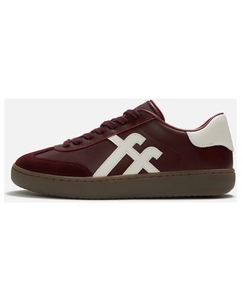 FitFlop The Dash FF Mens Suede Leather T-Toe Trainers Dark Merlot/Cream