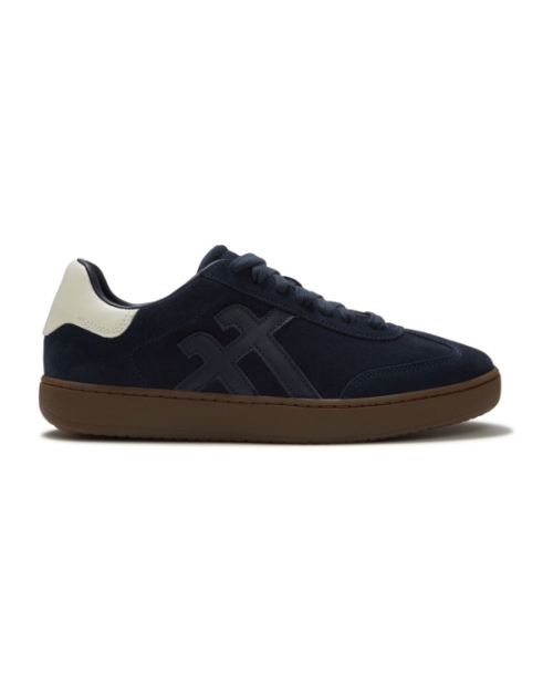 The Dash FF Mens Suede T-Toe Trainers Midnight Navy/Cream