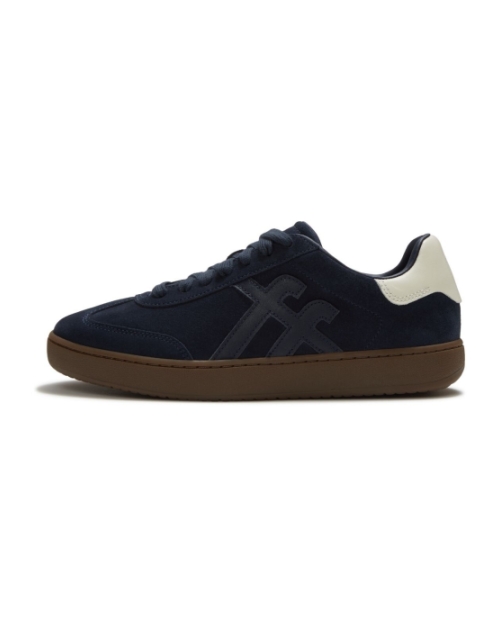 The Dash FF Mens Suede T-Toe Trainers Midnight Navy/Cream