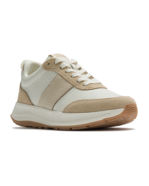 F-Mode Flow Snake Glitter Trainers Platino/Hazelnut Egret
