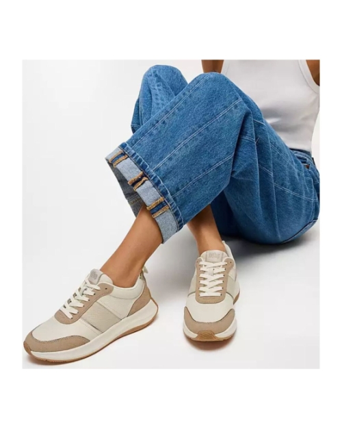 F-Mode Flow Snake Glitter Trainers Platino/Hazelnut Egret