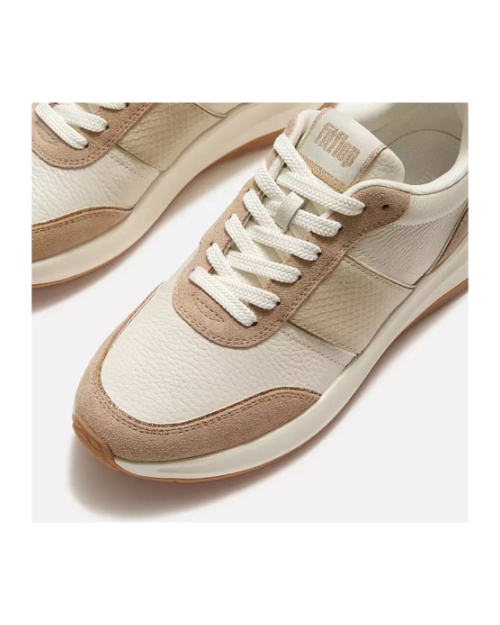 F-Mode Flow Snake Glitter Trainers Platino/Hazelnut Egret