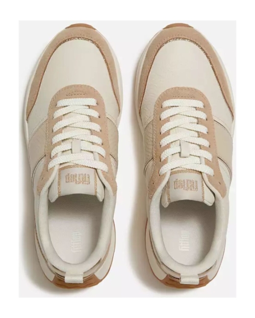 F-Mode Flow Snake Glitter Trainers Platino/Hazelnut Egret