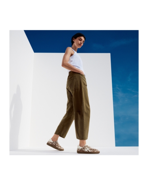 The Dash FF Pony Cow T-Toe Trainers Brown/White