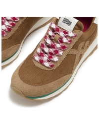 Retro-Q FF Cord Trainers Terracotta Tan