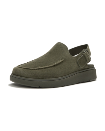 FitFlop Gen-FF Suede Back-Strap Mules Deep Olive