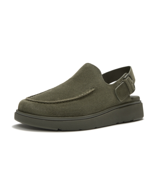 Gen-FF Suede Back-Strap Mules Deep Olive