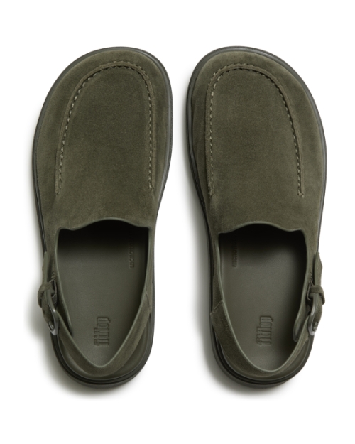 Gen-FF Suede Back-Strap Mules Deep Olive