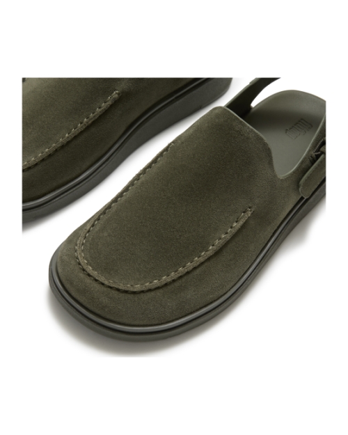 Gen-FF Suede Back-Strap Mules Deep Olive