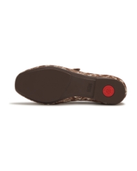 Delicato Pony Cow Mary Janes Brown/White